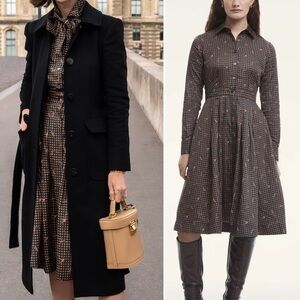 Brooks Brothers Supima Cotton Pleated Shirt Dress